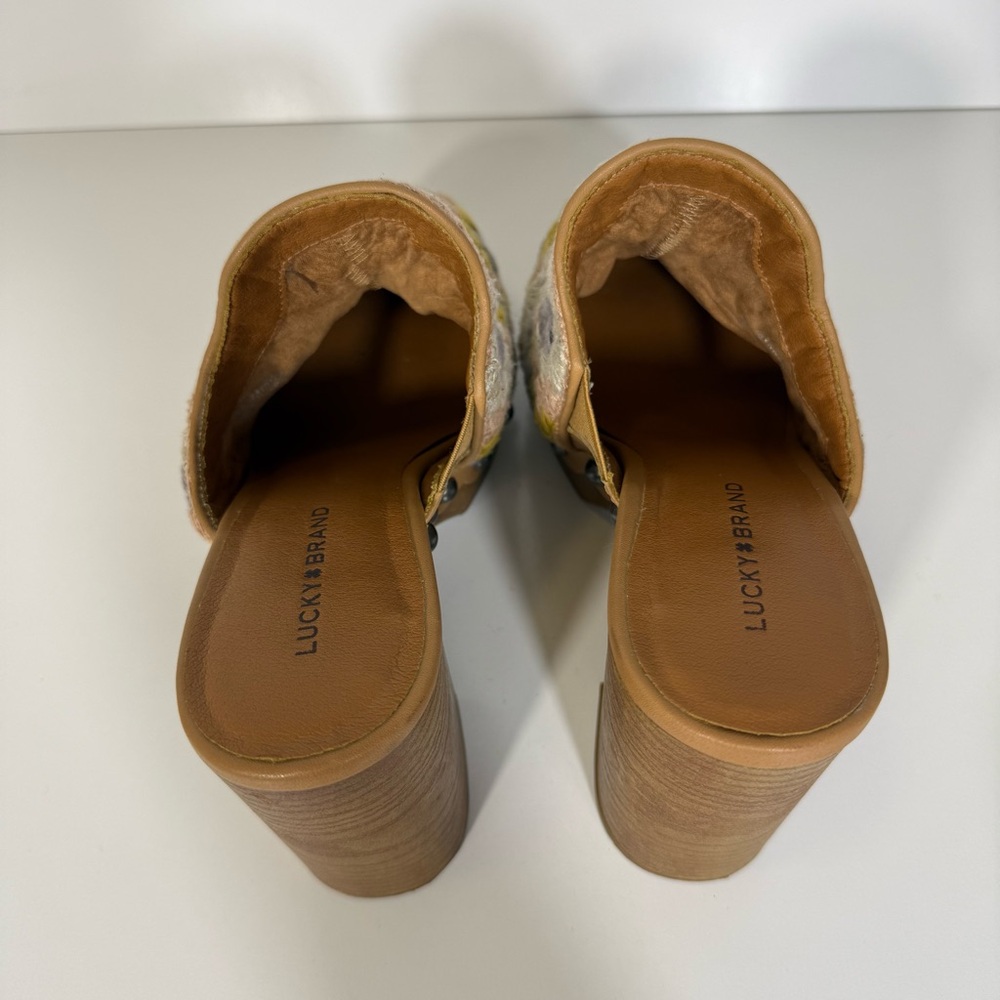Lucky Brand Immia Crochet High Heel Clogs - Picture 6 of 9